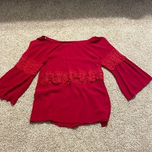 Umgee off shoulder red top size medium